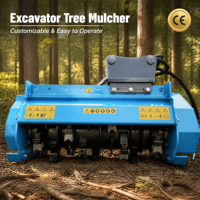 Broyeur d'arbres pour excavatrice homologué CE, le plus vendu, broyeur de bois robuste pour la rénovation des fermes et des zones sauvages