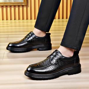 QLFashion hommes chaussures printemps et été 2025 nouvelles Explosions haut de gamme Crocodile motif décontracté réel britannique mariage <span class=keywords><strong>Gro</strong></span> - Product Image 2