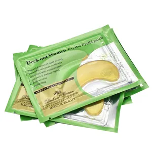 Private Label OEM Natural Collagen Cooling 24k Gold Hydrogel Herb Remove Dark Circle Eye Mask Gel Eye Patches