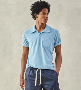 Venta al por mayor nuevo diseño personalizado algodón orgánico camisetas Polo Terry Bullough Polo toalla camiseta para hombres - Product Image 3