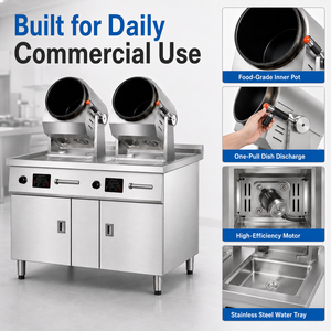 Máquina de Cocina por Inducción Automática de Alta Eficiencia con Doble Cabezal Electromagnético y Rotación de 360° °   Tambor Giratorio - Product Image 4