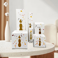 Boîte à bougie parfumée de luxe en couleur personnalisée emballage en papier plié finition blanche mate fenêtre vide gaufrage recyclé