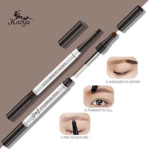 Logo personalizzato Dual Ends Vegan Eyes Makeup Liquid sopracciglia Mascara Buildable Eye Brow Powder cremoso Waterproof 3 in 1 matita per sopracciglia - Product Image 5