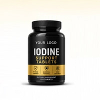 Comprimés diététiques d'iode et de potassium de marque de distributeur OEM suppléments hautement compétitifs pour la santé de la glande thyroïde ingrédients sans OGM
