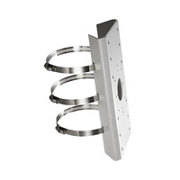 Support de poteau vertical DS-1275ZJ-SUS en acier inoxydable pour caméra Hikvision Bullet