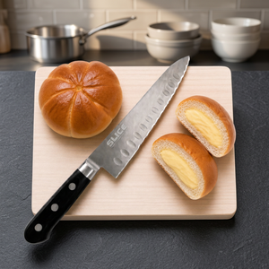 Cuchillo de Chef Gyuto SLICE Wave Blade de 24 cm, Acero Inoxidable, Mango de Plástico, Borde Dentado, Apto para Lavavajillas |   Cuchillos Seki |   Hecho en Japón - Product Image 2