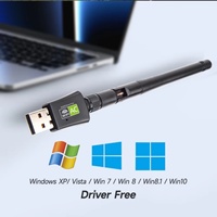 Adaptador WiFi USB Externo de Doble Banda 5GHz 2.4GHz 650Mbps para Escritorio/Portátil/PC, Sin Necesidad de Controladores, en Stock