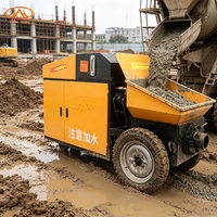 Pompe à béton diesel portable de petite taille 23KW, pompe à béton pour camion mélangeur pour la construction