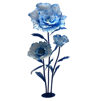 Vente en gros de fleurs géantes artificielles pour décoration de mariage Grandes fleurs Enchanteresse bleue grande taille en papier pour décoration de fête