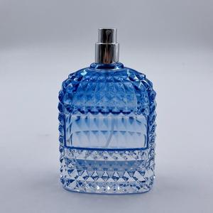 Orden <span class=keywords><strong>urgente</strong></span> Logotipo de alta calidad Posición Gradiente Azul Brillante 100mL Botella de perfume de vidrio Argyle Embalaje vacío - Product Image 3