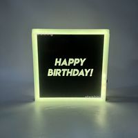 Panneau d'affichage lumineux LED RGB en acrylique rechargeable avec logo personnalisé, lettres interchangeables, pour bar, événements, fêtes, présentoir