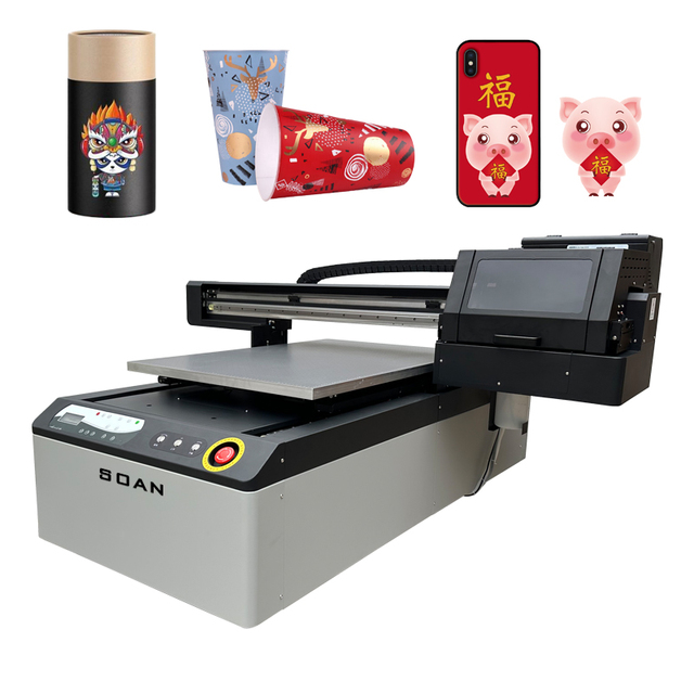 A1 UV Printer Digital Printing Machine Wood Glass Ceramic Plastic Metal Plastic Multifunctional Printing 6090 Printer Machine