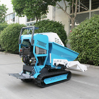 Heißer Fabrikverkauf Mini-Raupendumper Diesel Raupentransporter Hochkippdumper für Bauernhof & Garten Mini-Raupendumper 800 kg zum Verkauf