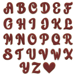 Nuevo diseño de hierro en dibujos animados Morandi Color bordado Chenille Lover Heart Letter Patch - Product Image 2