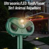 Ahuyentador Ultrasónico Solar para Ciervos con Detección de Movimiento, Luz Estroboscópica LED, Control de Plagas para Jardín, Trampas Repelentes de Animales