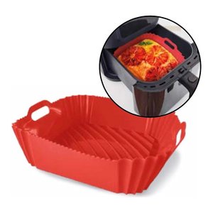 Stampo multiuso silicone con manici (22x22cm) AIR FRYER Rosso 69422MAIR - Product Image 1