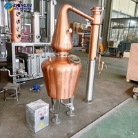Alambic en cuivre ZJ 50-500L pour whisky, équipement de distillation de liqueur, fabricant d'équipements de distillation d'alcool