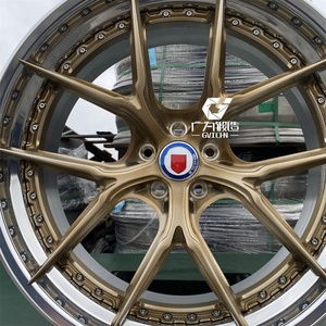 GVICHN personalizado 2 piezas Super profundo cóncavo cepillado bronce pulido labio para BMW PORSCHE ruedas forjadas 5x112 5x114,3 5x120 5x130 - Product Image 4