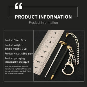 Llavero de Juego de Tronos Realista Llavero de Espada Llavero de Metal 3D de Dragón de Juego de Tronos - Product Image 5
