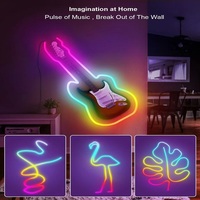 Bande lumineuse LED flexible intelligente RGB WS2812b à commande par application, décoration de jardin de Noël, éclairage extérieur étanche