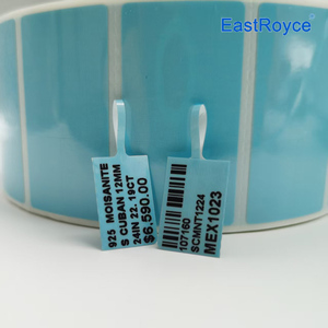 Thẻ trang sức màu xanh nhạt với thiết kế đuôi chuột hẹp 1 7/8 "X1" vật nuôi chống thấm nước và chống rách - Product Image 4