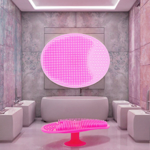 Venta al por mayor de cepillo exfoliante facial de silicona de forma ovalada de estilo simple limpieza facial masaje exfoliante cuidado de la piel - Product Image 2