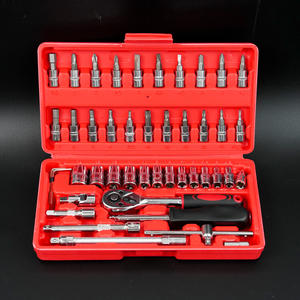CHTON Kawataku 46-Piece <b>Tool</b> <b>Kit</b> Socket Wrench Screwdriver Set Chromium Vanadium Steel Plastic Case Mechanical Repair - Product Image 1