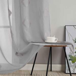 Rideau transparent en voile avec œillets en tissu, voile pour fenêtre de chambre à coucher, nouveau Design - Product Image 4