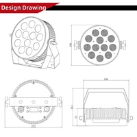 Projecteur de scène à télécommande 120W RGBWA Mini 4 en 1 LED DMX512 suspendu pour DJ, mariage, événement, éclairage de scène