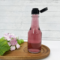 Bouteille en verre transparente de qualité alimentaire de 150 ml avec couvercle à clapet en plastique pour confiture, vinaigrette, ketchup, sauce chili