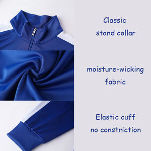 Tuta Sportiva da <span class=keywords><strong>Allenamento</strong></span> con Zip Intera per Uomo e <span class=keywords><strong>Donna</strong></span>, in Nylon per Streetwear, Personalizzabile, per Jogging e Calcio, Set Riscaldamento - Product Image 4