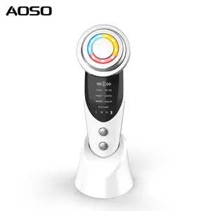 Hot Selling 3 Colors Available Home Use Face Massage Machine 7 In 1 EMS Vibration V Face Lift Wrinkle Remover Massager