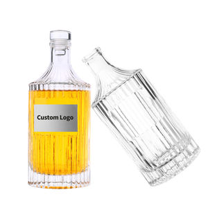 Vente en gros 250ml 500ml 1000ml Bouteilles en verre vides rondes pour présentateur <span class=keywords><strong>de</strong></span> vodka whisky gin tequila brandy <span class=keywords><strong>rhum</strong></span> - Product Image 4