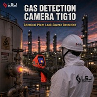 Caméra de détection de gaz haute sensibilité 30mK TIG10 640x512 IR pour la détection de fuites de CH4, SF6, NH3, 0,86 kg, IP67, avec laser, boussole, WiFi et fonction de sauvetage