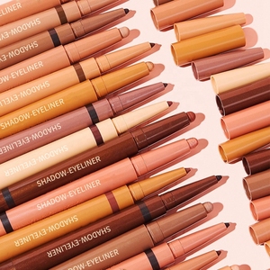 2 in 1 Custom Logo Matte Shimmer Eye Shadow Liner <b>Stick</b> Pen Longlasting Waterproof Eyeshadow High Pigment Bling Eyeliner Pencil - Product Image 2