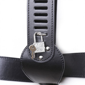 Women's Leather <strong>Female</strong> <strong>Chastity</strong> <strong>Belt</strong> Cock Ring Adult Fetish Body Restraint Harness Bondage Device Underwear Sex for <strong>Females</strong> - Product Image 5