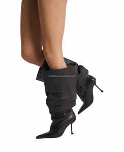 Bottes de genou en cuir d'agneau à talon aiguille pour filles en rouge AM Anok Bottes de cuisse en Nappa <span class=keywords><strong>Sexy</strong></span> 105 Jahleel Bottes de genou en cuir pour femmes - Product Image 6