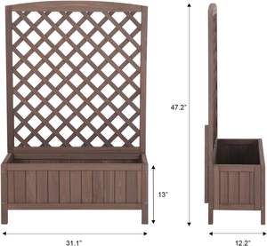 Aivituvin Maceta con <span class=keywords><strong>enrejado</strong></span> Cama de jardín elevada Caja de jardín grande <span class=keywords><strong>para</strong></span> exteriores <span class=keywords><strong>para</strong></span> paneles de celosía <span class=keywords><strong>vertical</strong></span> de pie de flores - Product Image 4