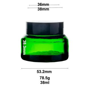 Berlijn Verpakking Op Maat Gemaakte Kleine Duidelijke Schuine Schouders Lotion Pot 30Ml Amber Cosmetische Crème Kaars Glazen Pot