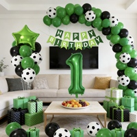 Ensemble de décoration pour fête de premier anniversaire, ballons en feuille métallisée à paillettes, ballons en feuille métallisée en forme d'étoile et de cœur, ensemble de bannières