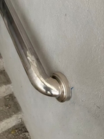 Rampe d'escalier murale sur mesure en acier inoxydable brossé moderne pour appartement et bâtiment public