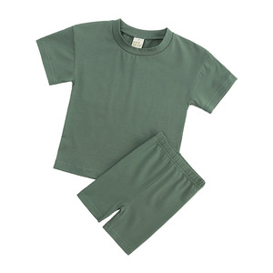 Vestiti estivi per ragazze abiti per bambini magliette larghe in cotone Set di pantaloncini sottili Set di abbigliamento per <span class=keywords><strong>bambina</strong></span> per bambini - Product Image 5