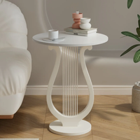 Nouvelle table minimaliste à bordure en forme d'harpe, table basse pour salon et maison