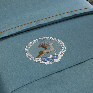 Cubierta de cama de salón de belleza de algodón y lino blanco de cuatro piezas moderna de estilo europeo para masaje y lavado de cabello - Product Image 5