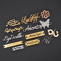 Étiquettes métalliques personnalisées pour vêtements, design Abaya en relief, plaques de marque, logos métalliques pour sacs et vêtements