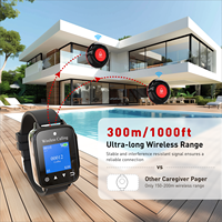 Daytech Récepteur Pager sans fil multifonction étanche pour poignet, boutons d'appel sans fil longue portée pour aidants à domicile