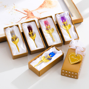 Statuette di Rose in Cristallo in 6 Colori, Souvenir Dorato per San Valentino, Natale, <span class=keywords><strong>Amanti</strong></span>, Decorazione per Casa e Matrimonio - Product Image 2