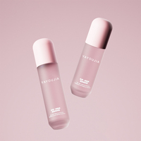 En Stock Flacon Pulvérisateur d'Émulsion et Bouteille de Tonique en Verre Givré Transparent Épais 30ml 60ml 100ml, Pot de Crème Haut de Gamme 50g 30g