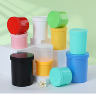 Pot en plastique vide pour cheveux, cylindre PP personnalisé de 250 ml, 500 ml, 1000 ml, avec couvercle