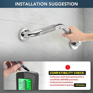 Barres <span class=keywords><strong>d</strong></span>'appui <span class=keywords><strong>pour</strong></span> baignoires et douches, <span class=keywords><strong>barre</strong></span> <span class=keywords><strong>d</strong></span>'appui de douche inclinée <span class=keywords><strong>pour</strong></span> personnes âgées, barres <span class=keywords><strong>d</strong></span>'appui en acier inoxydable <span class=keywords><strong>pour</strong></span> handicapés, <span class=keywords><strong>pour</strong></span> mur - Product Image 3